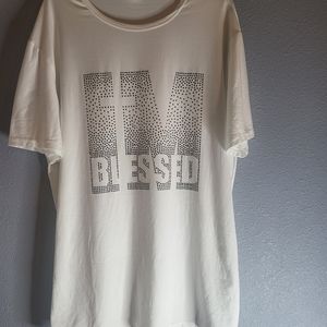 White rhinestone shirt